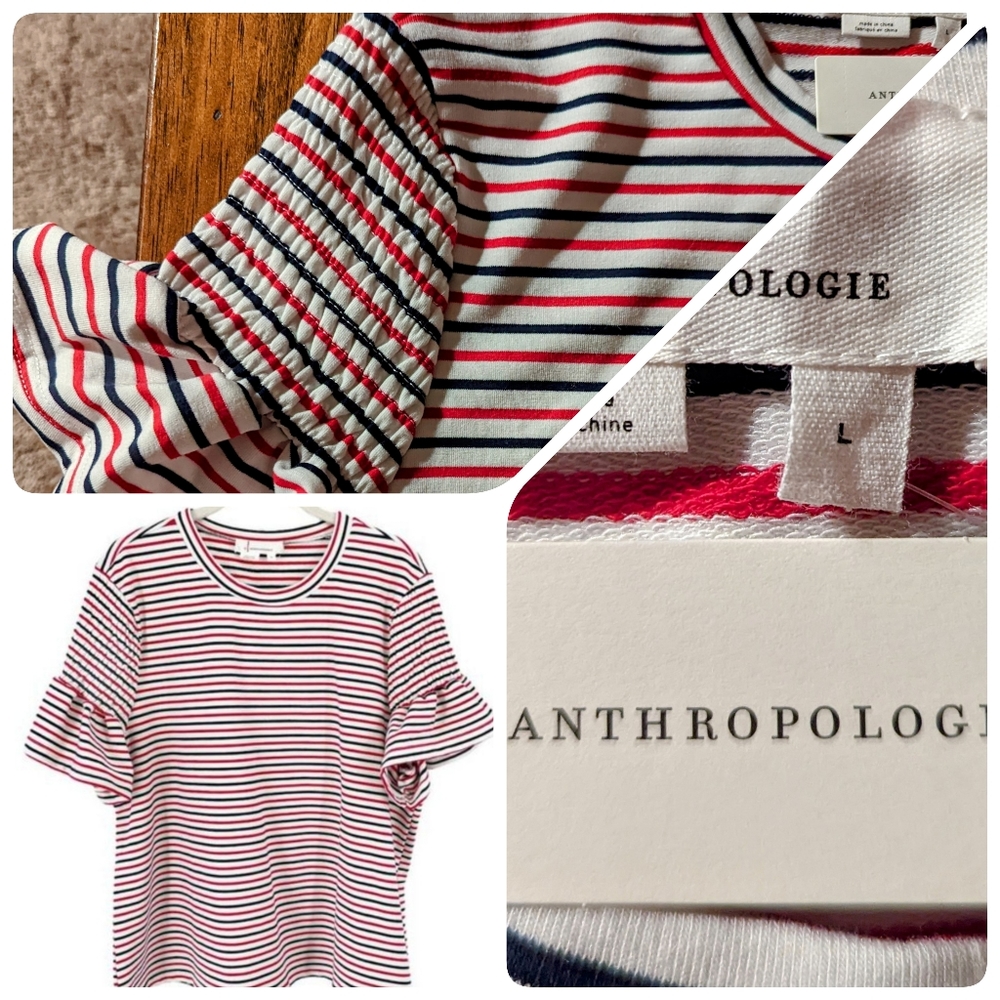 Anthro smocked shirt